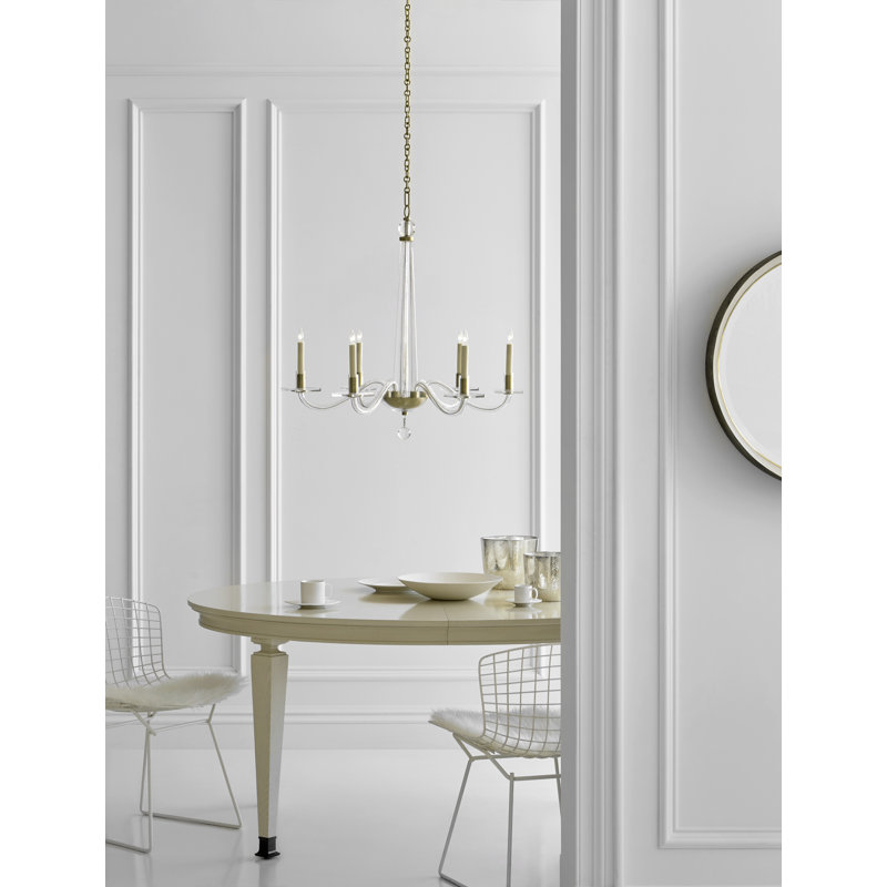 Chapman & Myers Robinson Chandelier, Polished Nickel, 35.75" H x 38" W x 38" D