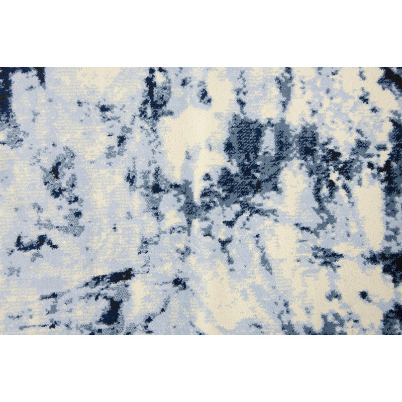 Tapis bleu/beige Everything Old Is New Again, Rectangle 5 pi 3 po x 7 pi 7 po