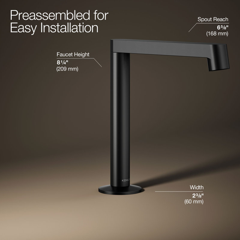Components™ Bathroom Sink Spout with Row Design, Matte Black