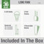 Ventilateur de plafond standard à 4 pales de 36 po avec ensemble d'éclairage inclus Loki-51403068