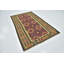Tapis de zone en laine rouge/brune 5 pi x 8 pi 2 po one-of-kind à la main noué la Lorain