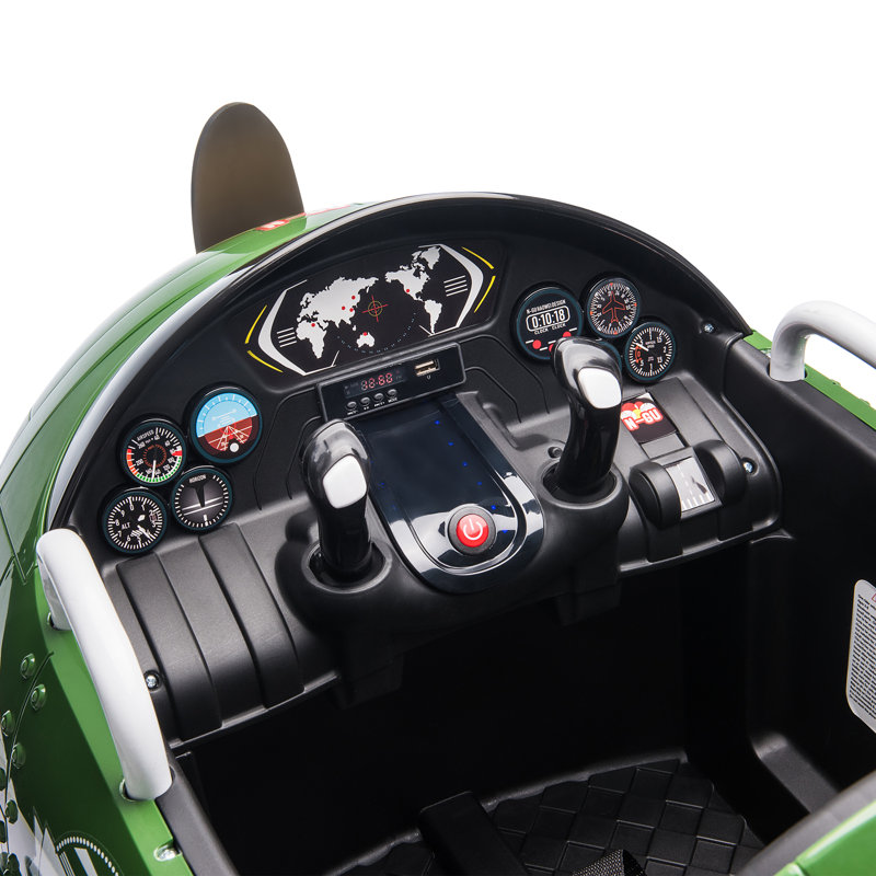 Jouets électriques de véhicule électrique pour enfants avec télécommande à batterie 12V 12V, Vert