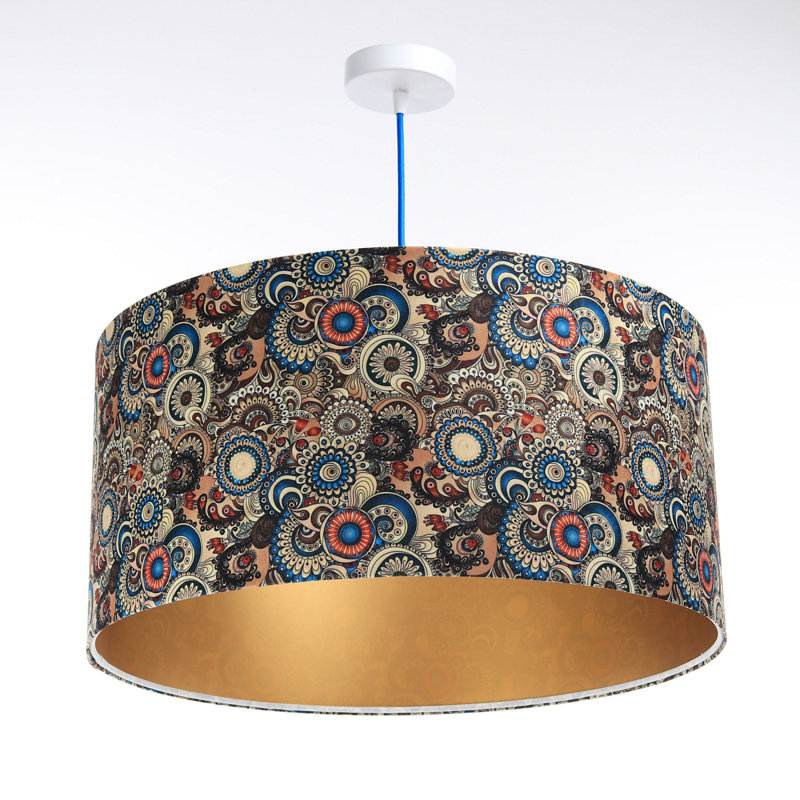 Bernuth 1 - Light Gold Drum Pendant