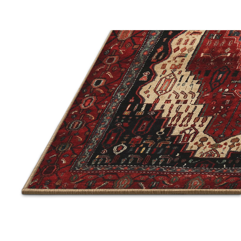 Tapis rouge à motif sud-ouest, Rectangle 5 pi x 7 pi
