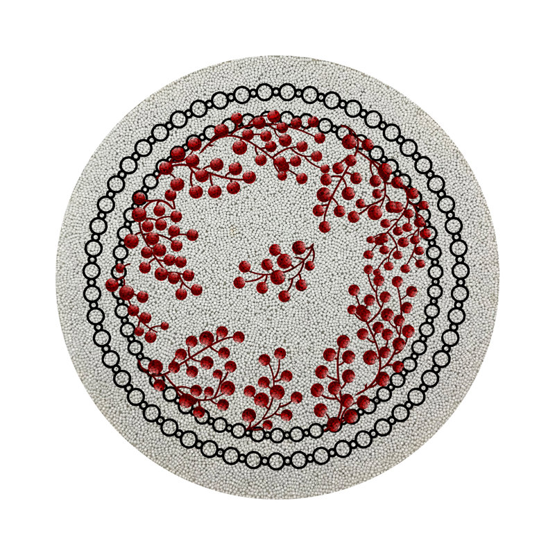 Glass Beads Round Beaded Placemats