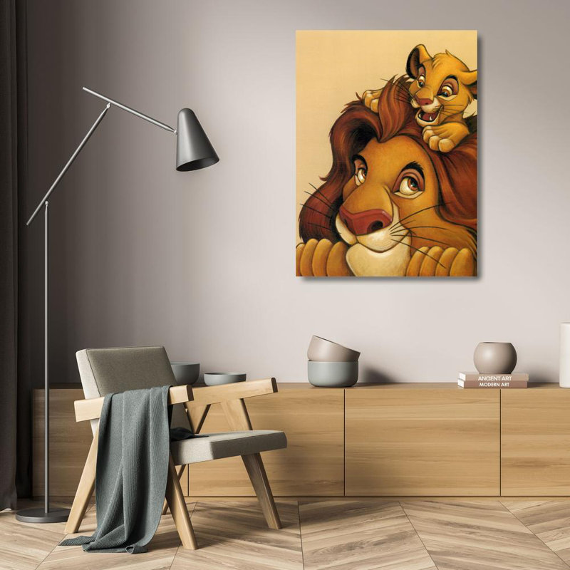 Simba and Mufasa - My Father, My Friend, 24" H x 18" W