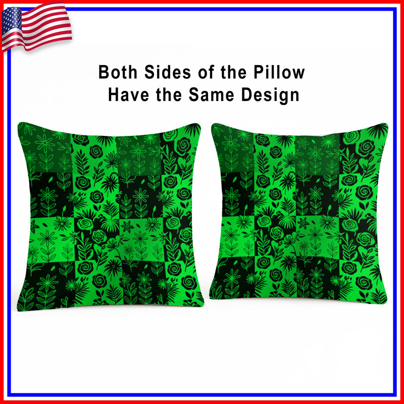 Coussins décoratifs vert, 20 x 20 pouces