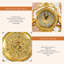 Horloge de sol décorative vintage élégante en or rose, ornée d'une sculpture de paon.-1863146984