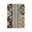 Tapis noir lavable intérieur / extérieur 8 pi x 10 pi Aztec