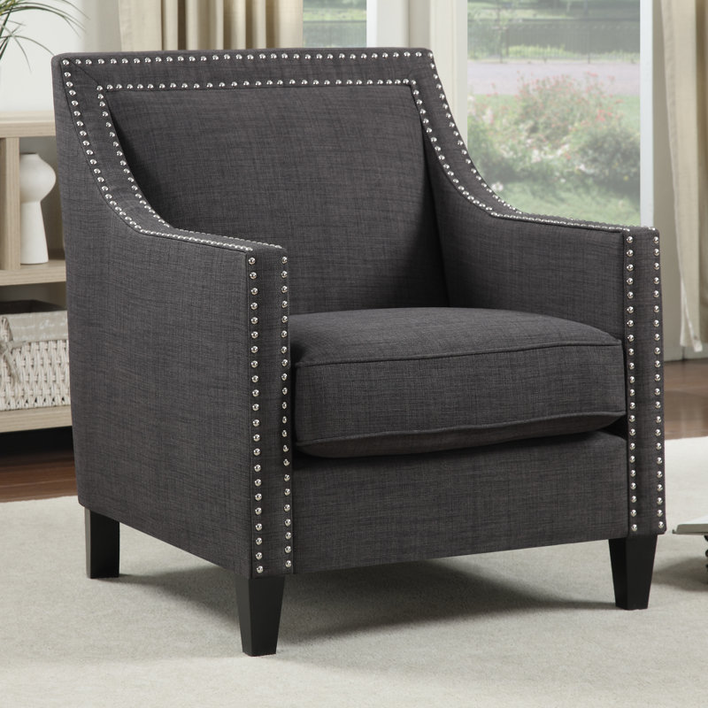 Comisha Upholstered Armchair, Charcoal