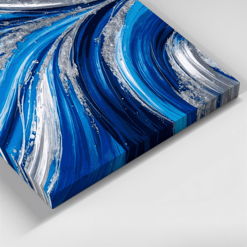 Lyrical Abstraction 88 Blue Canvas Wall Art, 16" H x 20" W