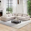 Canapé modulaire rembourré 3 pièces moderne et moelleux avec 6 coussins décoratifs Icelyn