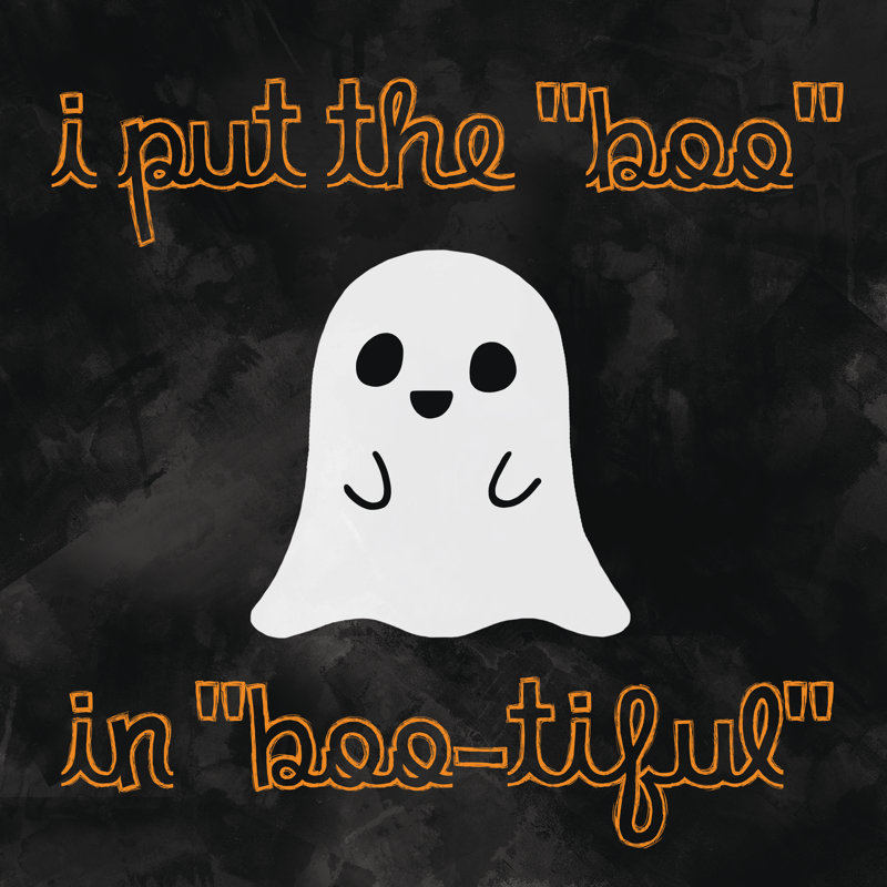 Boo In Bootiful - Wrapped Canvas Print, 30cm H x 30cm W x 3.8cm D