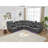 Power Reclining Sectional Sofa W/Speaker / LED Strip Gray Color-2021159240