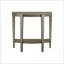 Table basse en stratifié brun demi-lune - 2 étages modernes et peu encombrants pour le salon et la chambre à coucher-1093985611