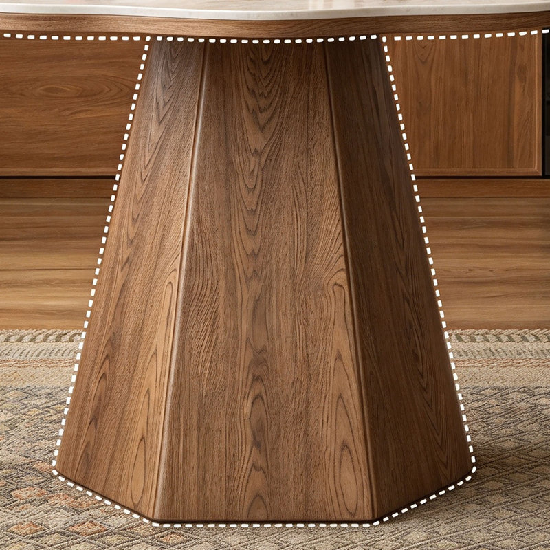 Table de salle à manger Mid-Century, 29.9" H x 43.3" W x 43.3" D, 5