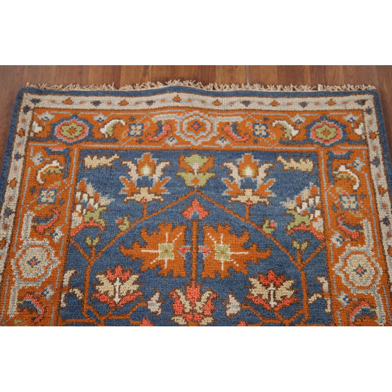 Tapis bleu traditionnel indien 3x5