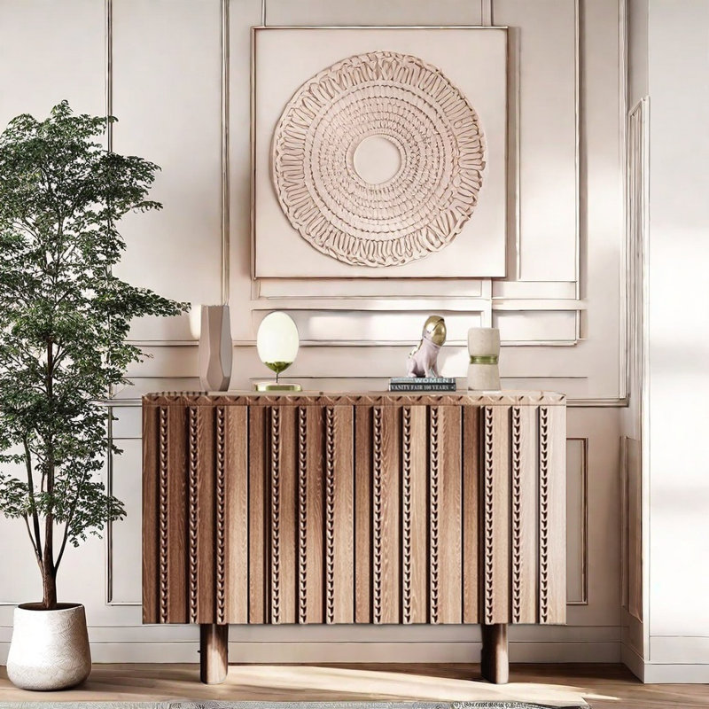 Indoor Solid Wood Accent Cabinet