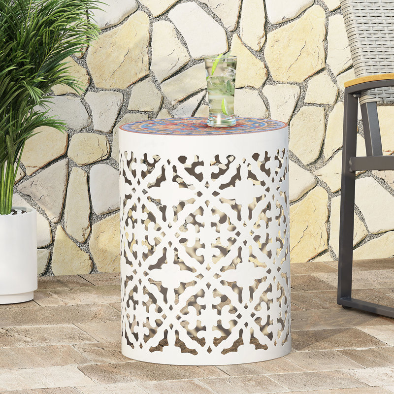 Table de bout Derryn, Blanc