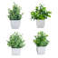 8 po Mini plantes artificielles en pot - ensemble de 4