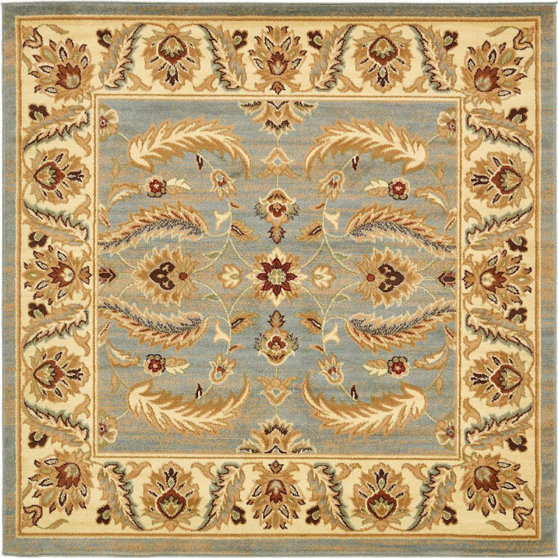 Tapis oriental beige Odyssey, Carré 4 pi