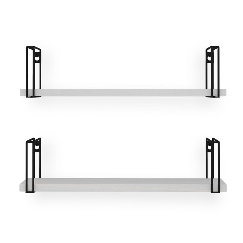 Gayle 2 Piece Wood Bracket Shelf