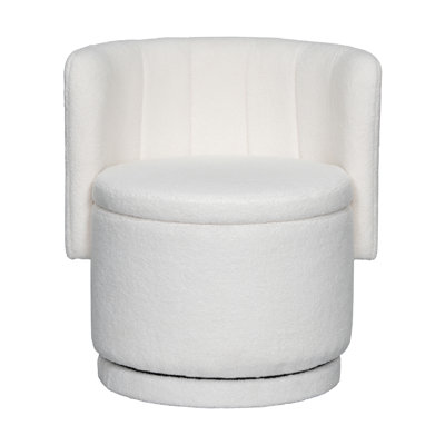 360 Degree Swivel  Back Sofa Chair With Storage Space, Suitable For Bedroom And Living Room