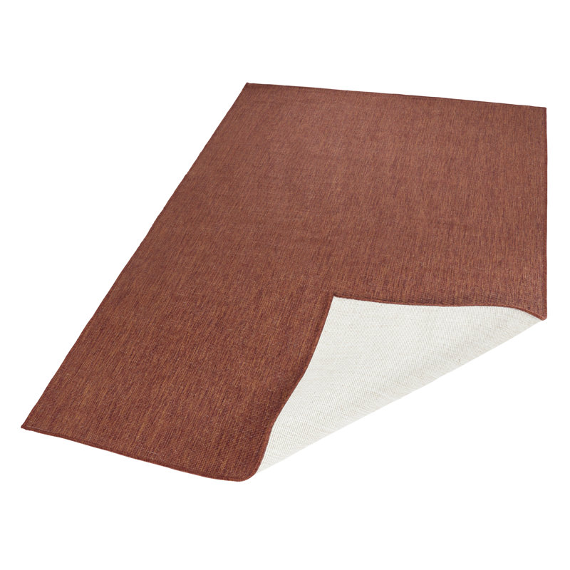 Miami Flatweave Orange Rug, Rectangle 80 x 150cm