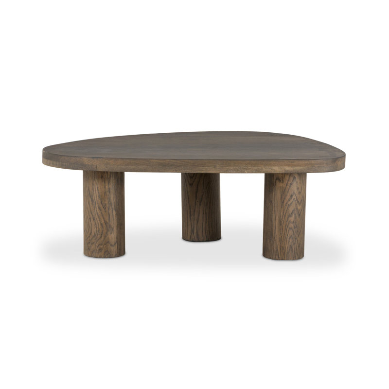 Moraga 3 Legs Coffee Table, Gray Tobacco Oak, 15" H x 30" L x 48" W