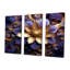 Abstrait lotus doré ornemental mauve - ensemble d'art mural floral moderne-108461995-108462000