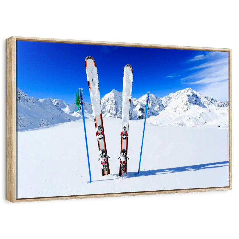Équipement de ski, Cadre flottant en bois naturel, 13 po x 9 po