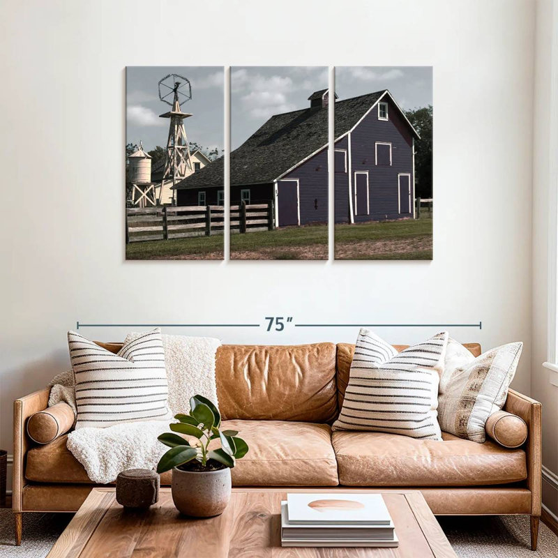 Lilie Blue Barn, 36" H x 57" W