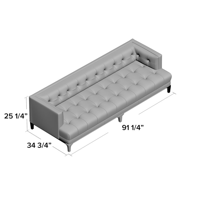 Dylan Sofa, Brown, Rider Black Genuine Leather