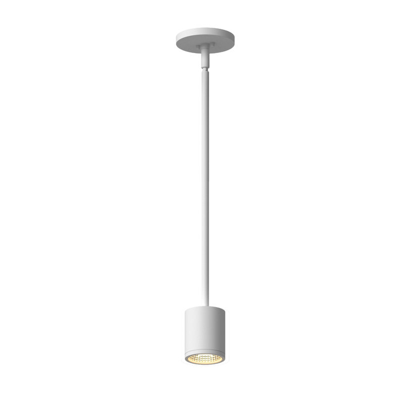Luminaire suspendu extérieur blanc DEL Nordic 3 po (2 po de diamètre), Blanc