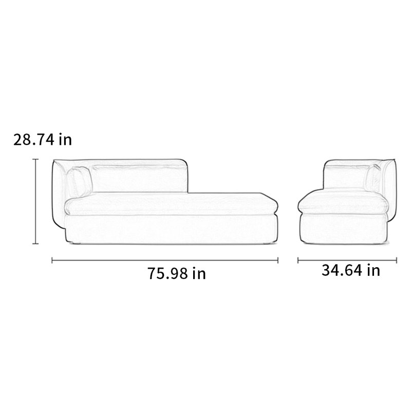 Chaise simple et élégante en pin, Accoudoir à gauche (vu de face)