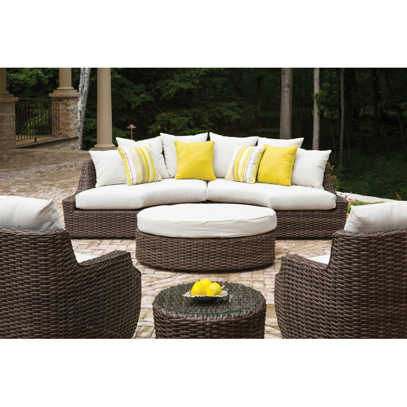 Largo Outdoor Ottoman, Demo Oatmeal