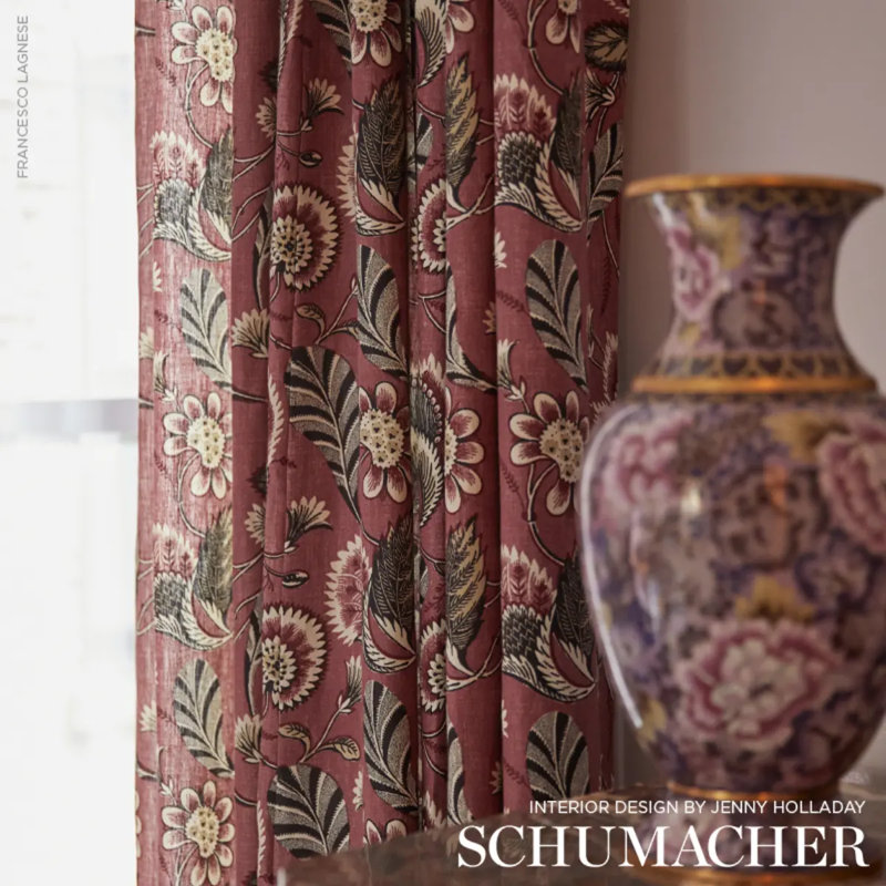 Ursula Linen Fabric, Mulberry