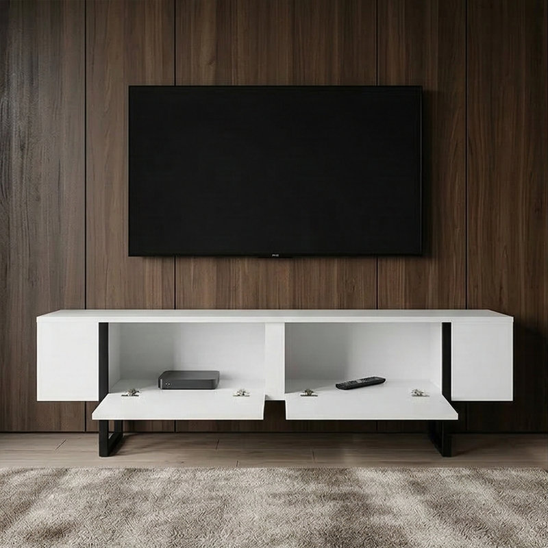 Buffet et meuble télé Elara, Blanc/Noir