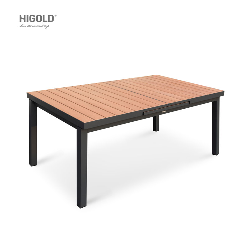 Carlo Extendable 8 - Person Outdoor Dining Set, Faux Wood Aluminum Frame
