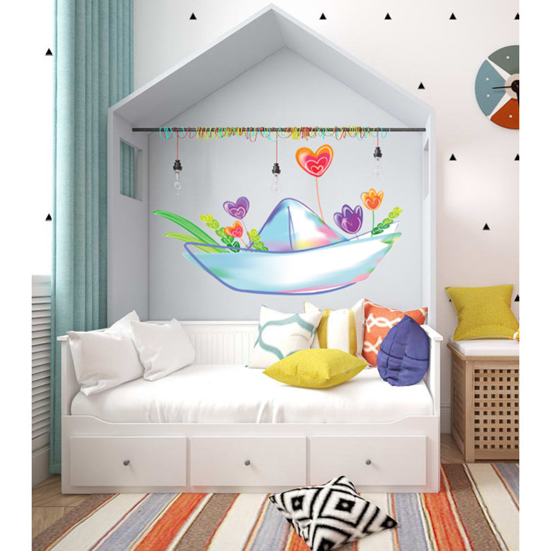 Adhésif décoratif bateau pour enfants, H 46 po x l 74 po