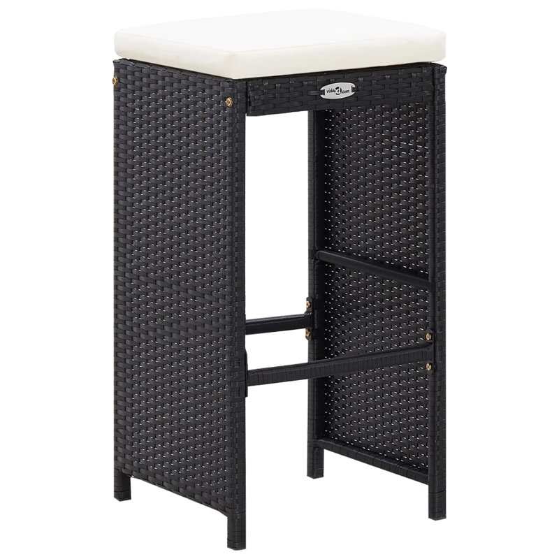Ensemble de bar d'extérieur noir et blanc