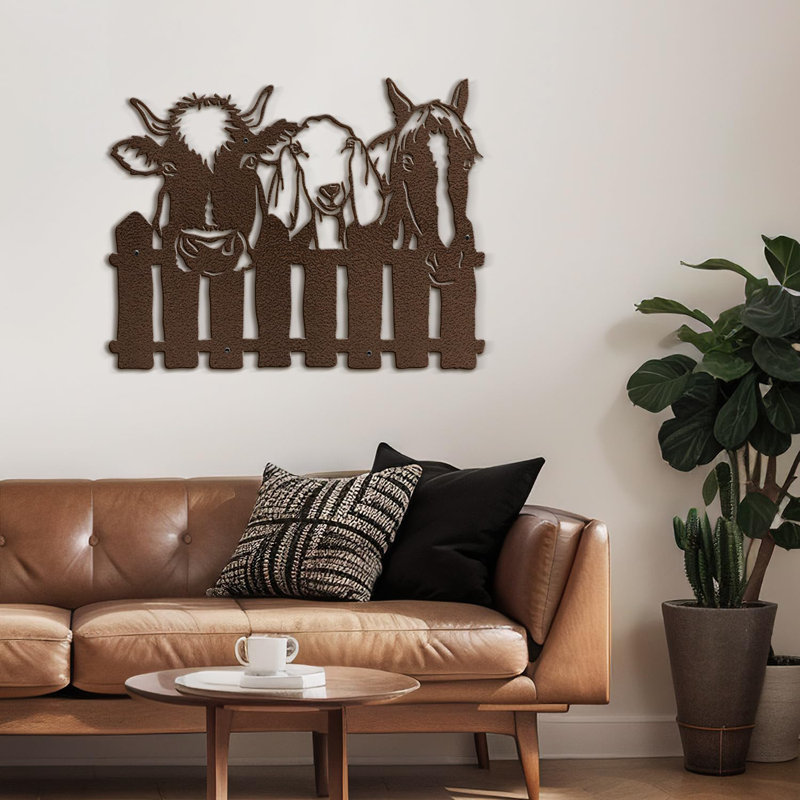 Wall Decor Metal, Bronze, 20" H x 30" W x 0.05" D