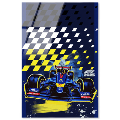 Blue Victory Acrylic Print Formula 1 Posters by Notoriart, Ready to Hang, 16 x 24