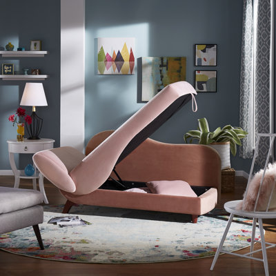 Gaven Velvet Chaise Lounge