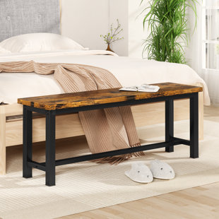 HOOBRO Banc De Salle à Manger En Bambou, Entrée 90 Cm, Tabouret De Cuisine Pour 2 Personnes, Banc à Chaussures, Pour Salle à Manger, Entrée, Chambre, Couleur Bambou EYL16CD01