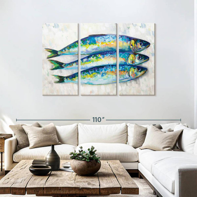 Yarlin Fish Trio, 48" H x 74" W