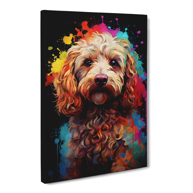 Cockapoo Digital Art - No Frame Print, 50cm H x 35cm W x 3cm D