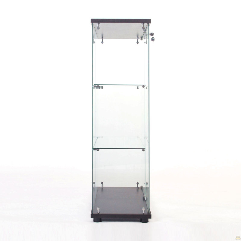 Vitrine à une porte avec 3 tablettes, Noir