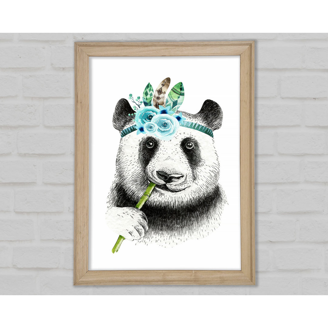 Panda Bamboo Gerahmter Druck