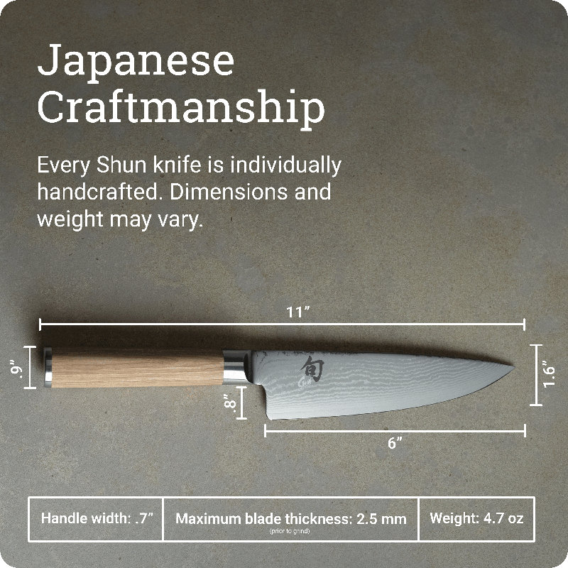 Couteau de chef Shun Classic, 10", 6"